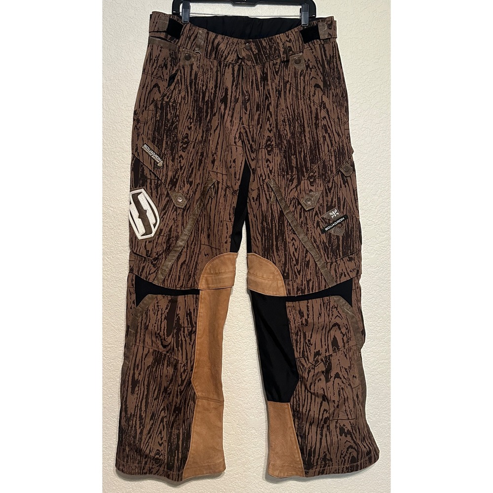 Shift Squadron Sasquatch Division Motocross Pants Brown Wood Grain Camo Mens 36